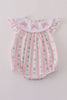 Pink Bow Embroidered Bow Bubble