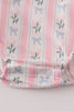 Pink Bow Embroidered Bow Bubble