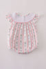 Pink Bow Embroidered Bow Bubble