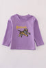 Purple gold LSU geaux tiger sequin top