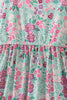 Green dream garden tiered mom dress