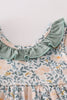 Fall floral print ruffle bloomer set