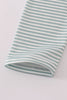 Sage stripe football french knot pants set