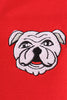 Georgia bulldog embroidery top