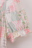 Pastel patchwork garden print tiered mom dress