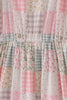 Pastel patchwork garden print tiered mom dress
