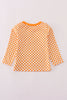Orange Tennessee go vols embroidery checkered top