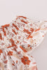 Fall floral print smocked bloomer set