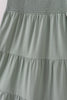 Sage smocked tiered mom dress