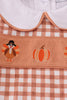 Fall floral print turkey pumpkin embroidery 3pc set