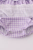 Lavender ribbon lace embroidery gingham bubble