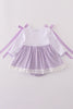 Lavender ribbon lace embroidery gingham bubble