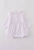 Pink bow smocked bubble