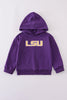 LSU glitter hoodie top