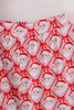Red santa claus print bamboo mom pajamas  pants set