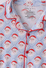 Blue santa claus bamboo dad pajamas set
