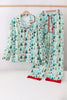 Green christmas tree print dad pajamas pants set