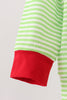Green christmas grinch embroidery boy top