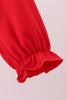 Red heart applique bubble set