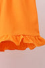 Orange Tennessee patchwork ruffle shorts set