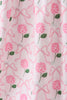 Pink bow hydrangea smocked women dress