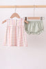 Lawb of god applique plaid bloomer set