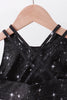 Black glitter skort set