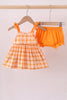 Tennessee Go vols applique plaid bloomer set