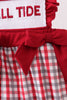 Alabama roll tide smocked ruffle plaid bubble