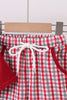 Alabama roll tide smocked plaid shorts set