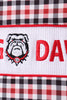 Georgia go dawgs embroidery plaid ruffle shorts set
