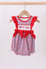 Ole Miss HOTTY TODDY smocked ruffle bubble