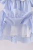Blue Gingham Lace Ruffle Dress