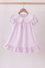 Purple Gingham Lace Ruffle Dress