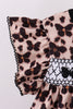 Leopard butterfly smocked ruffle bloomer set