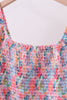 Purple floral smocked women dress