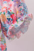Purple floral smocked women dress