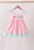 Pink Bow French Knot Bow Dress