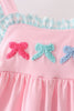 Pink Bow French Knot Bow Dress