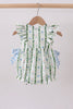 Green Floral Ruffle Bubble