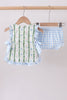 Green Floral Ruffle Bloomer Set