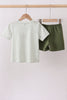 Green Duck Embroidered Shorts Set