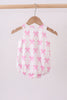 Pink Bow Goose Applique Bubble