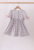 Summer garden smocked ruffle dress