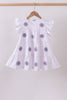 White fireworks sequin tiered ruffle dress