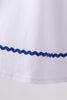 White flag smocked ruffle dress