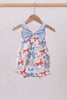 Blue bow print bubble