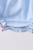 Blue jacquard embroidery bubble