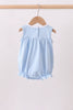 Blue god bless America flag french knot ruffle bubble
