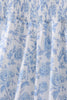 Blue rose smocked ruffle dress (length 41.33in)